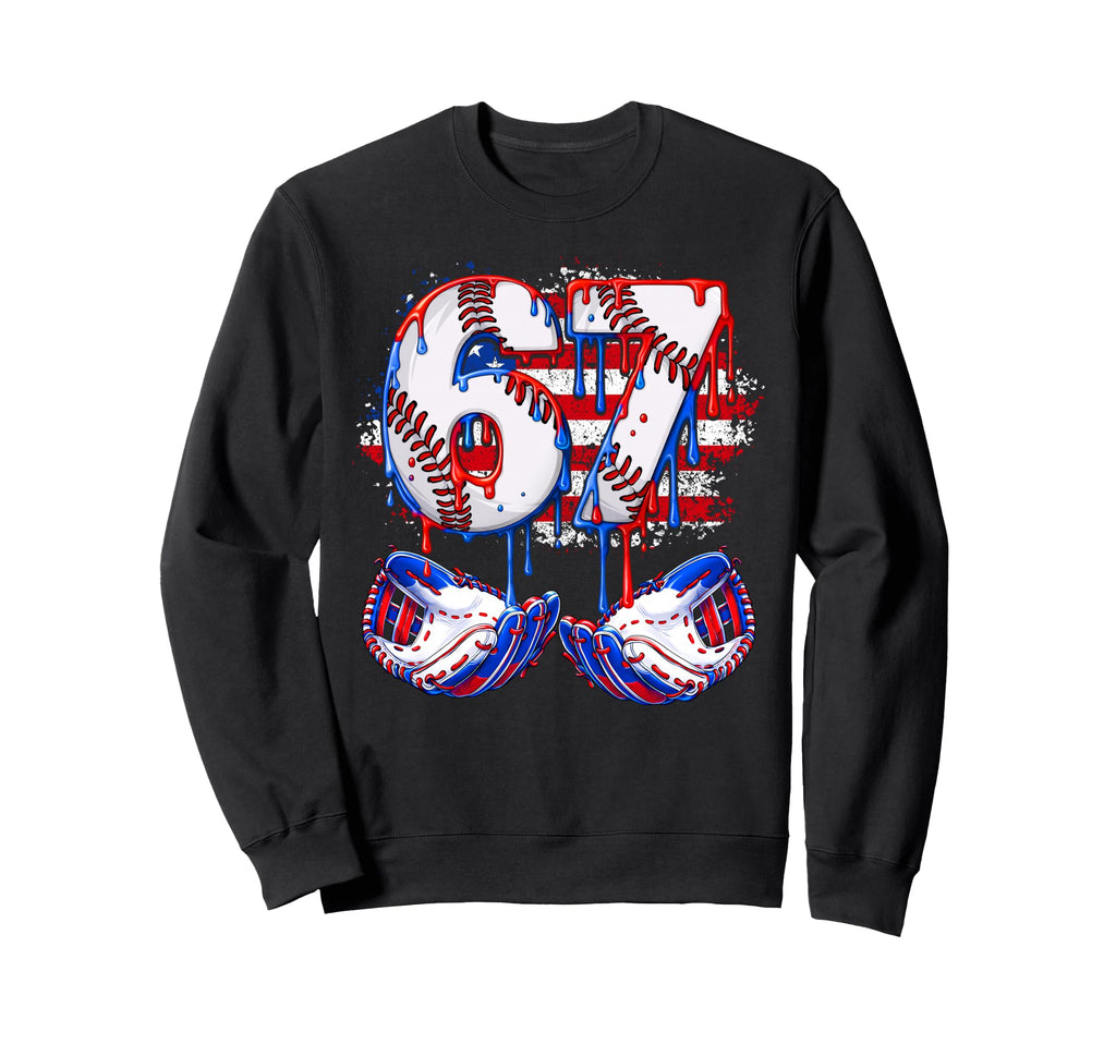 4Th July 67 Meme Six Seven Baseball Sweatshirt - Unique Graphic for Adults - T-Shirt, Sweatshirt, Hoodie
