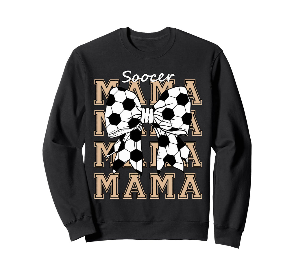 Soocer Mama Coquette Bow Game Sweatshirt - Aesthetic Graphic for Adults - T-Shirt, Sweatshirt, Hoodie