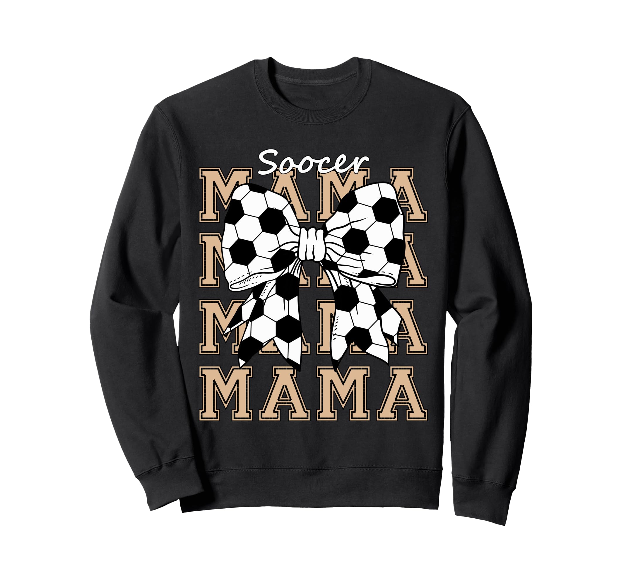 Soocer Mama Coquette Bow Game Sweatshirt - Aesthetic Graphic for Adults - T-Shirt, Sweatshirt, Hoodie