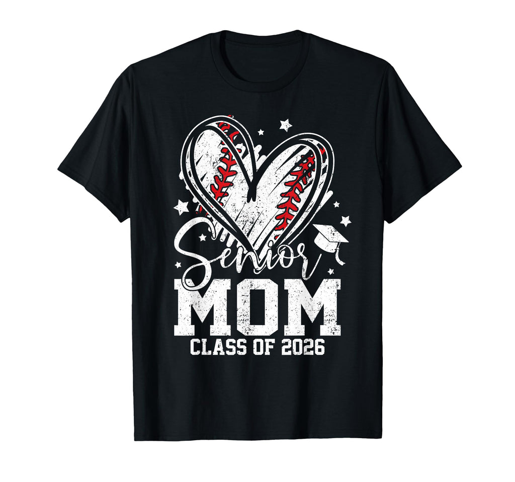 Senior Mom Class 2026 Baseball T-Shirt - Novelty Apparel for Adults - T-Shirt, Sweatshirt, Hoodie