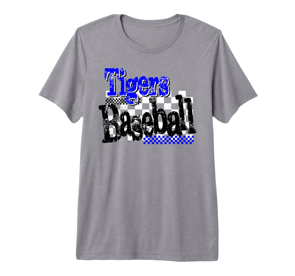 Tigers Baseball Mom Sports Mascot Blue T-Shirt - Aesthetic Graphic Unisex - T-Shirt, Sweatshirt, Hoodie