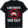 Cute Video Gaming Gifts Game Paused Console Stuff - Adult & Kids T-Shirts, Sweatshirts & Hoodies apparel design preview 1