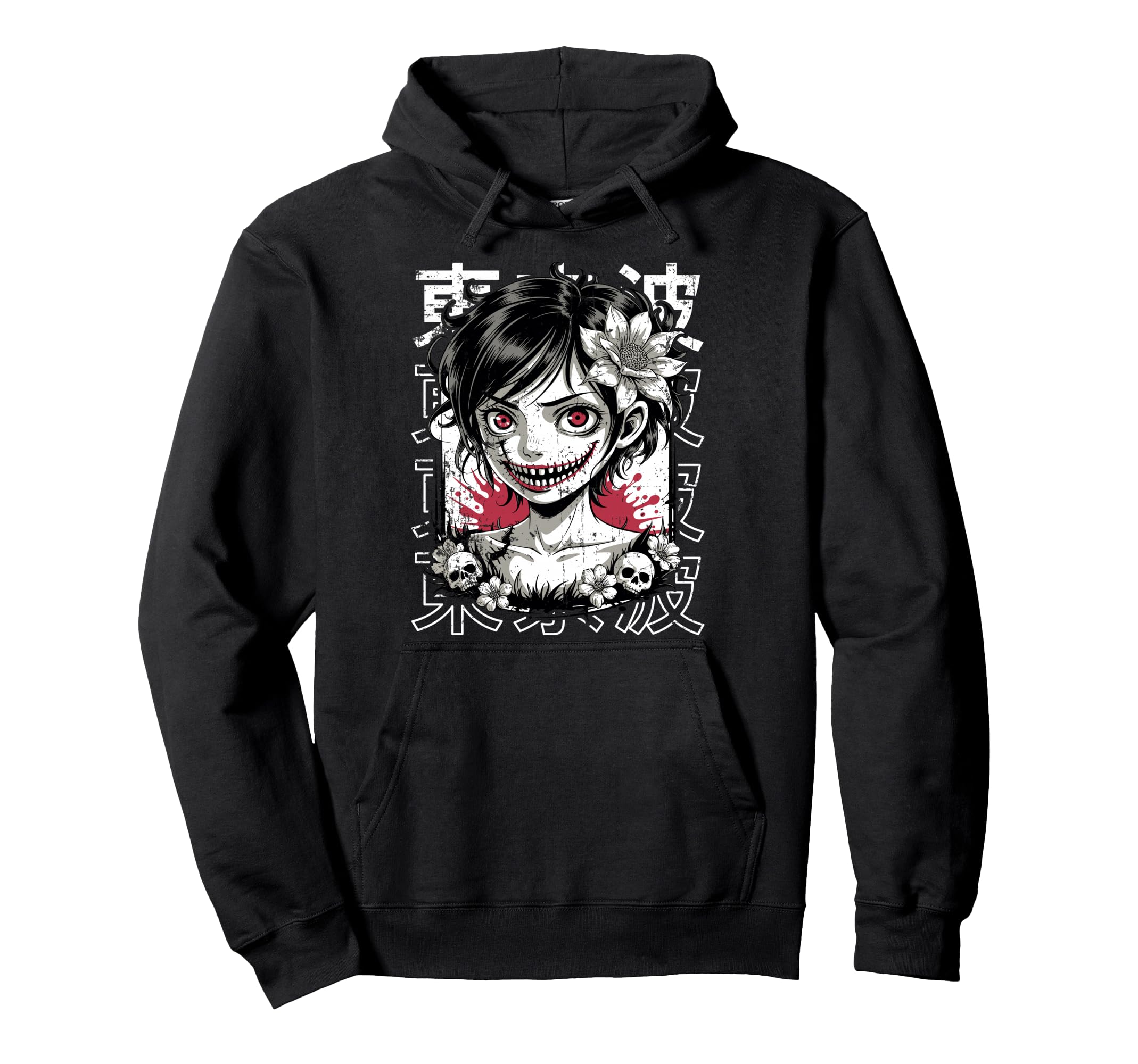 Japanese Horror Anime Manga Y2K Hannya Oni Hoodie - Novelty Apparel Unisex - T-Shirt, Sweatshirt, Hoodie