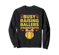 Raising Ballers Mom Both Softball Sweatshirt - Minimalist Print Unisex - T-Shirt, Sweatshirt, Hoodie
