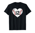 Baseball 12 Jersey Number T-Shirt - Unique Graphic Unisex - T-Shirt, Sweatshirt, Hoodie
