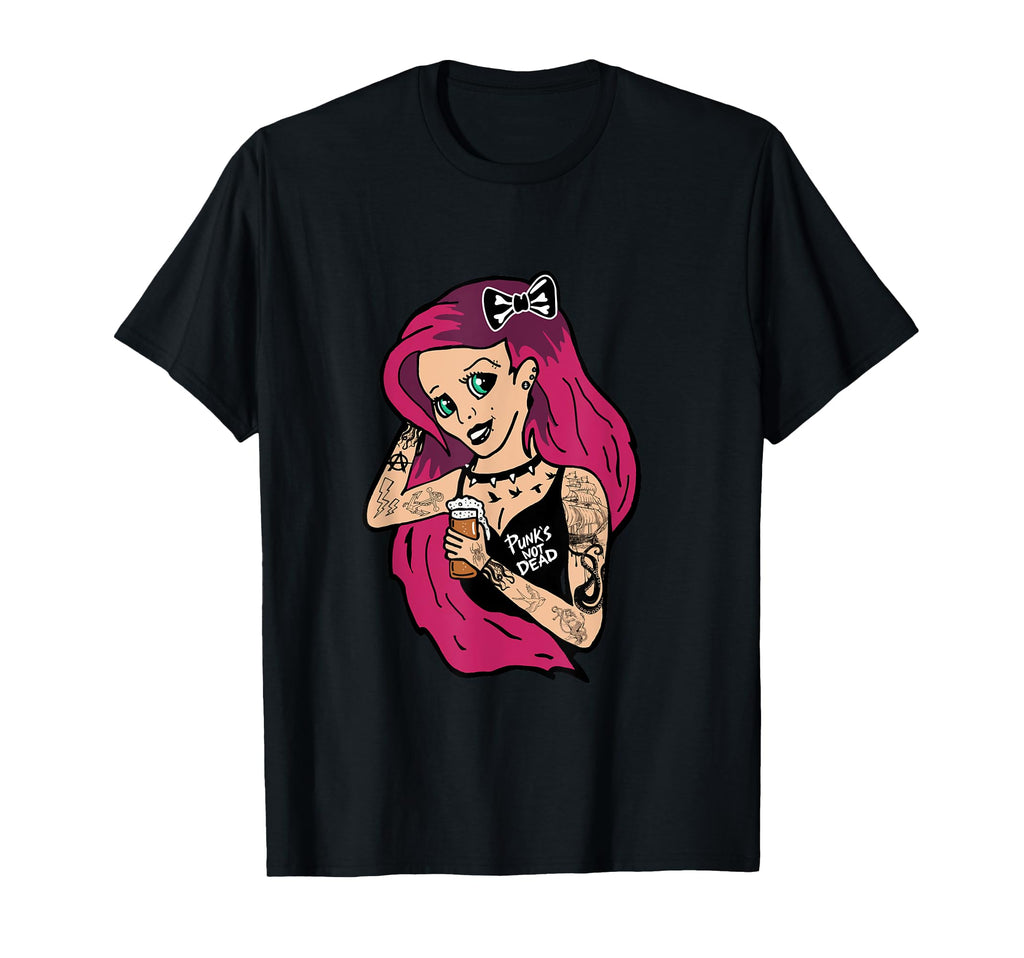 Punk Rock Princess T-Shirt - Custom Art Print Unisex - T-Shirt, Sweatshirt, Hoodie