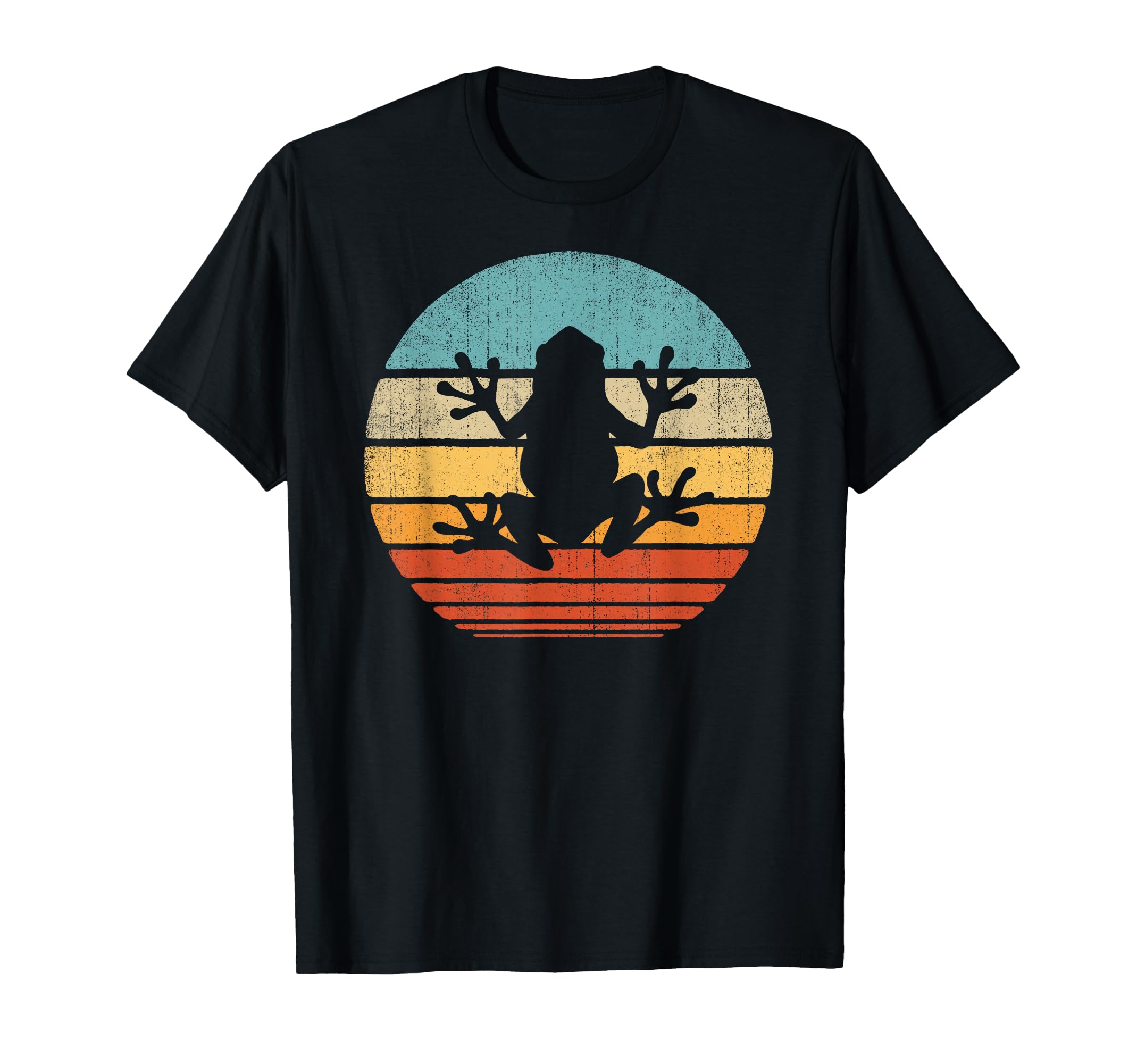 Frog 60S 70S Sunset Amphibian Animal T-Shirt - Aesthetic Graphic for Adults - T-Shirt, Sweatshirt, Hoodie