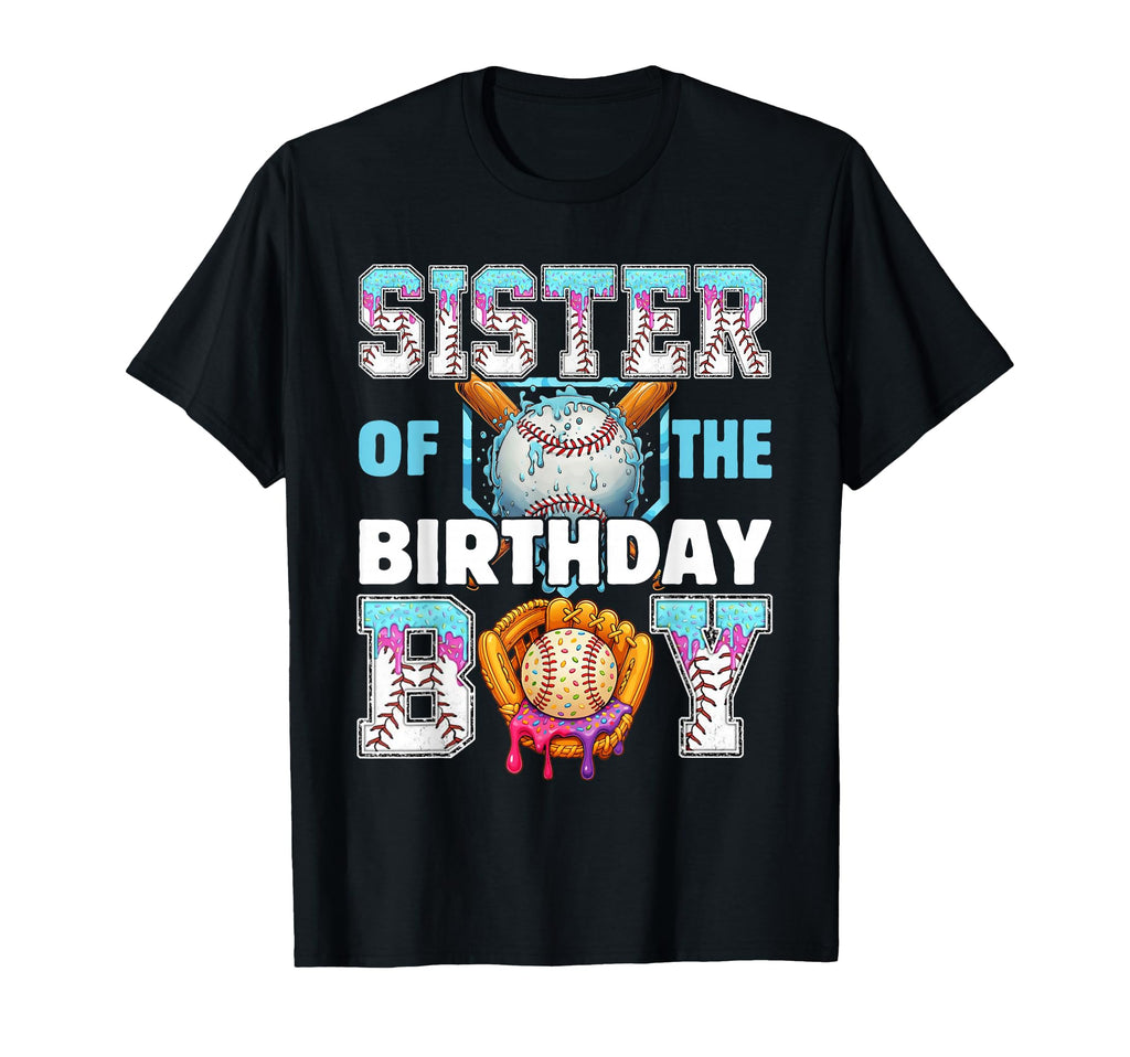 Baseball Ice Cream Drip Sister T-Shirt - Custom Art Print for Adults - T-Shirt, Sweatshirt, Hoodie
