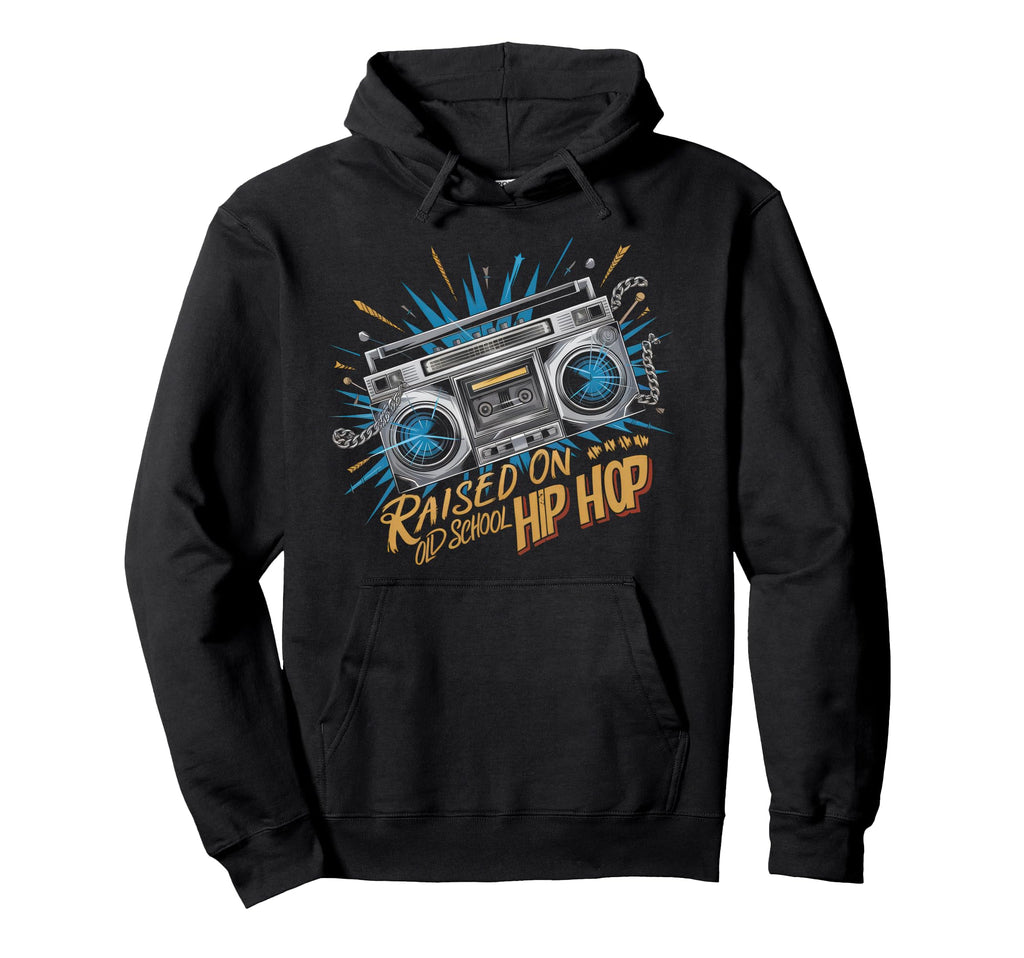 Raised Old School Graffiti Rap Hip Hop Hoodie - Streetwear Style Unisex - T-Shirt, Sweatshirt, Hoodie
