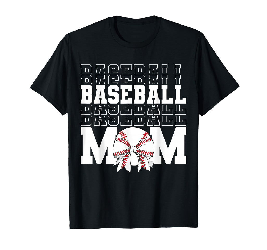 Baseball Mom Coquette Bow Game Day T-Shirt - Fun Novelty Design Unisex - T-Shirt, Sweatshirt, Hoodie