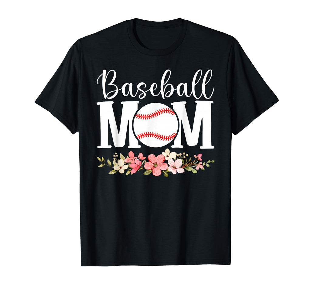 Floral Baseball Mom Mothers Day T-Shirt - Aesthetic Graphic Men Women - T-Shirt, Sweatshirt, Hoodie