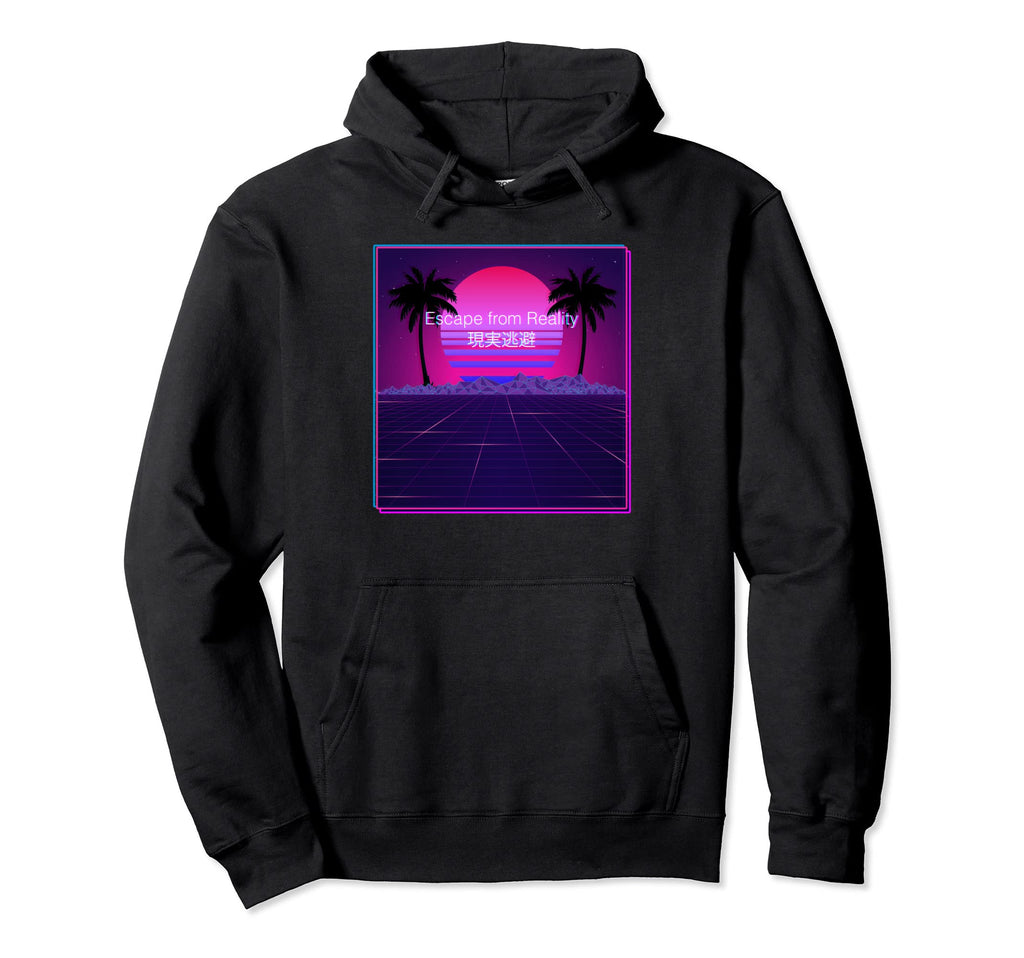 Escape From Reality Aesthetic Vaporwave Hoodie - Trendy Graphic Men Women - T-Shirt, Sweatshirt, Hoodie