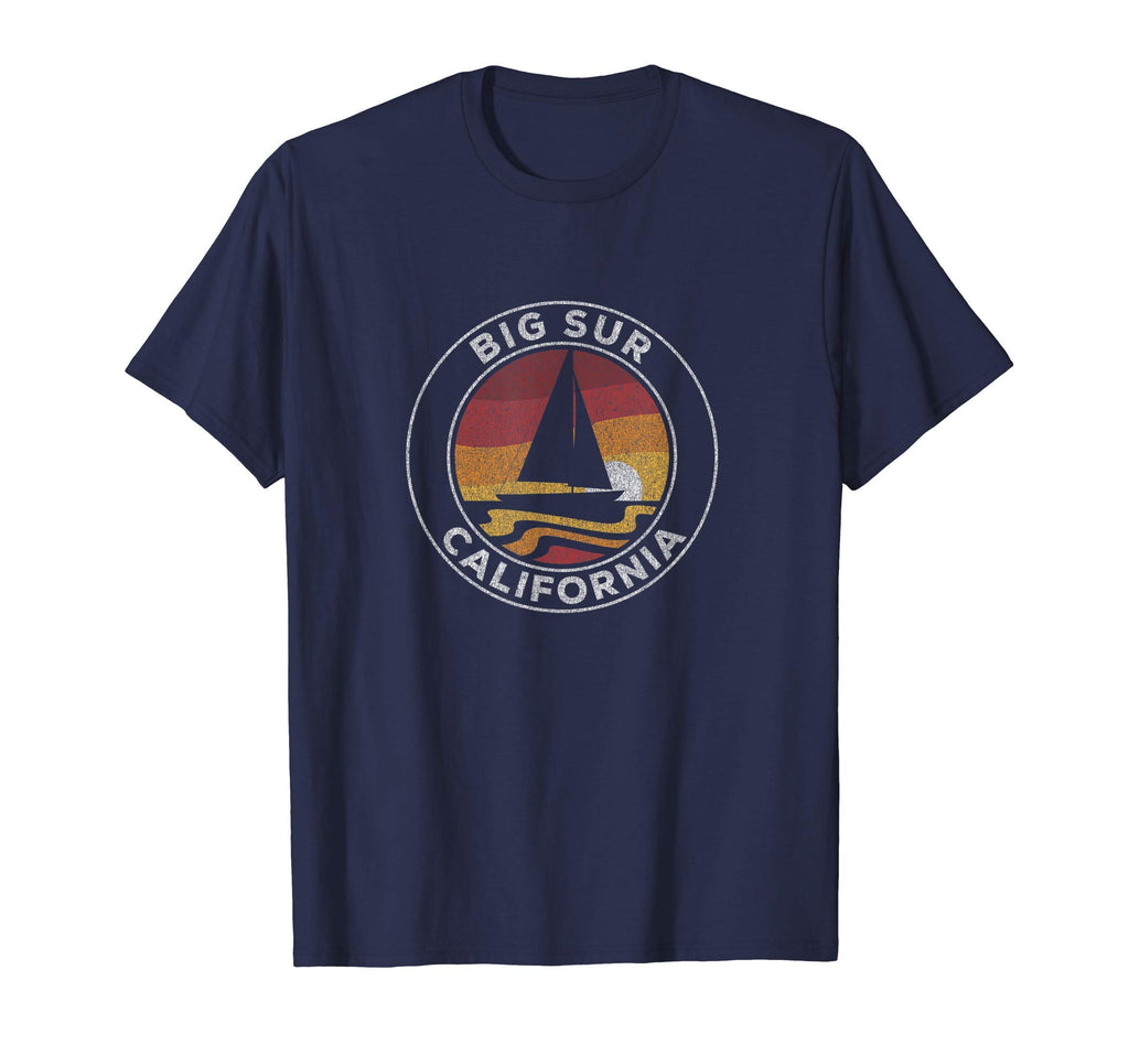 Big Sur California Sailboat 70S T-Shirt - Casual Everyday Wear for Adults - T-Shirt, Sweatshirt, Hoodie
