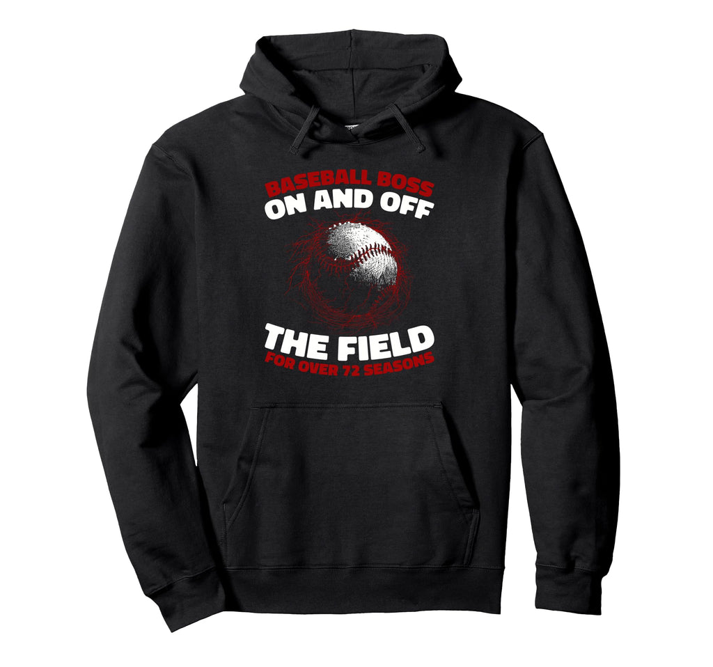 72 Years Old Baseball Baseballer Sport Hoodie - Trendy Graphic for Adults - T-Shirt, Sweatshirt, Hoodie