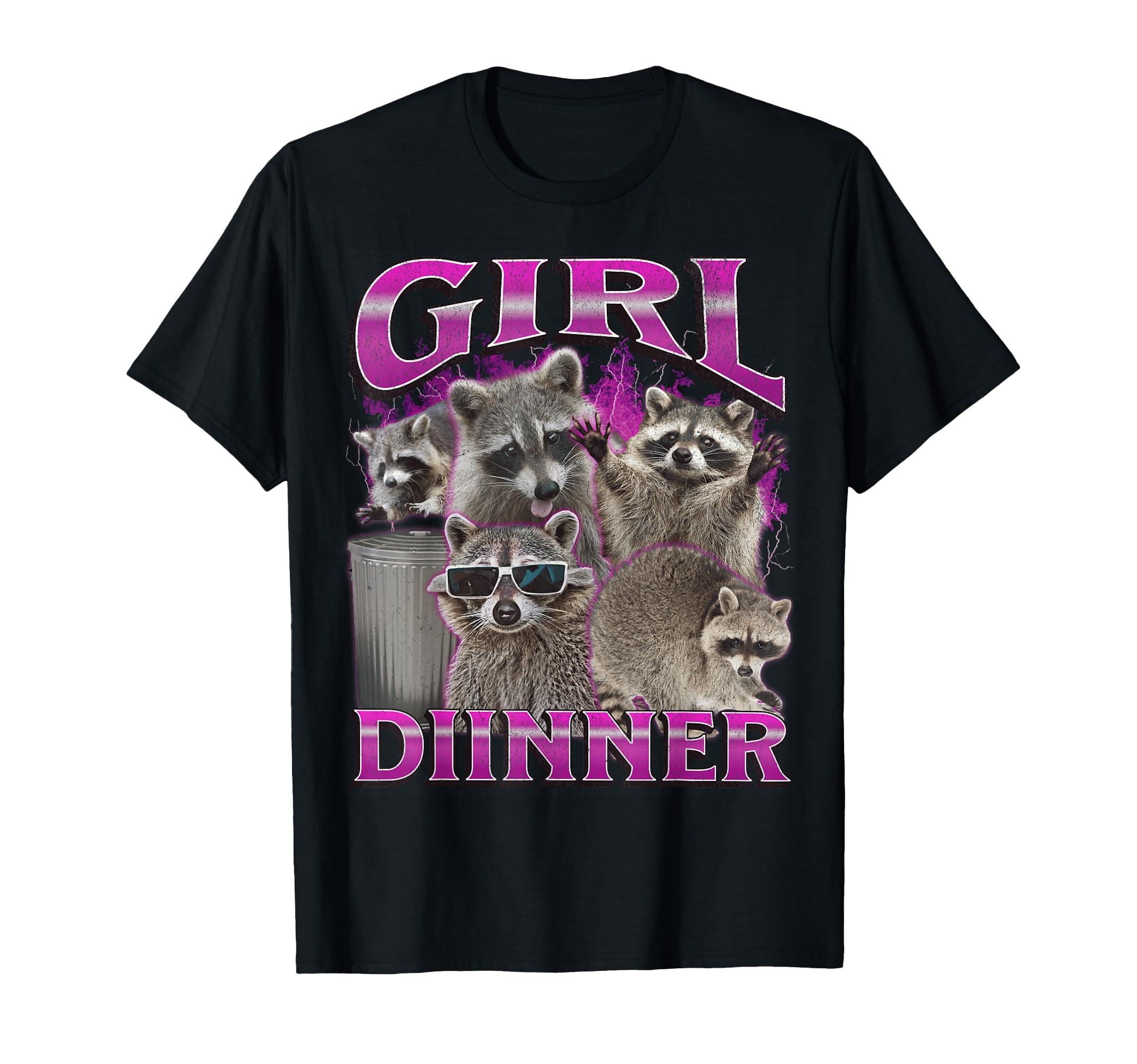 Dinner Funny Raccoon Meme Bootleg T-Shirt - Fun Novelty Design Men Women - T-Shirt, Sweatshirt, Hoodie