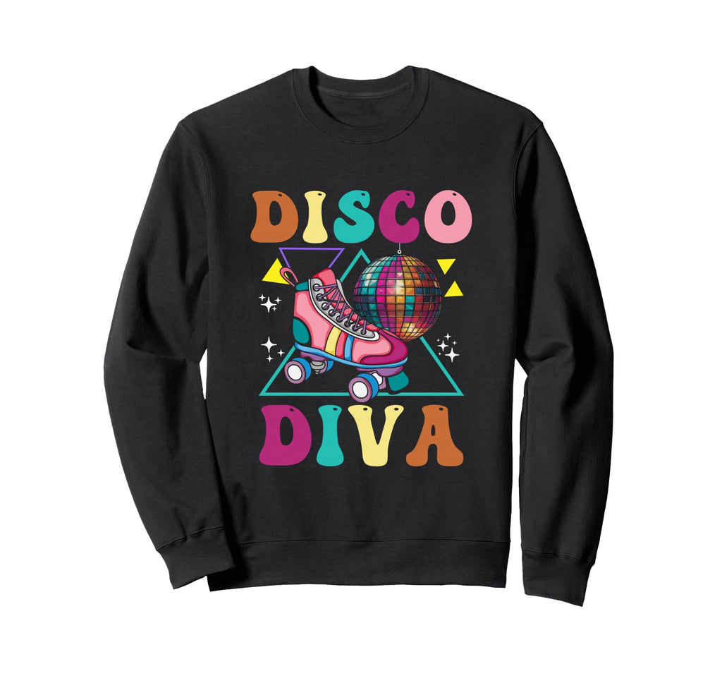 Roller Skating Disco Diva Skate 70S Sweatshirt - Fun Novelty Design Unisex - T-Shirt, Sweatshirt, Hoodie