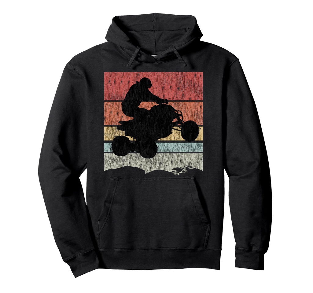 4 Wheeling Flying Atv Quad Rider Hoodie - Minimalist Print for Adults - T-Shirt, Sweatshirt, Hoodie