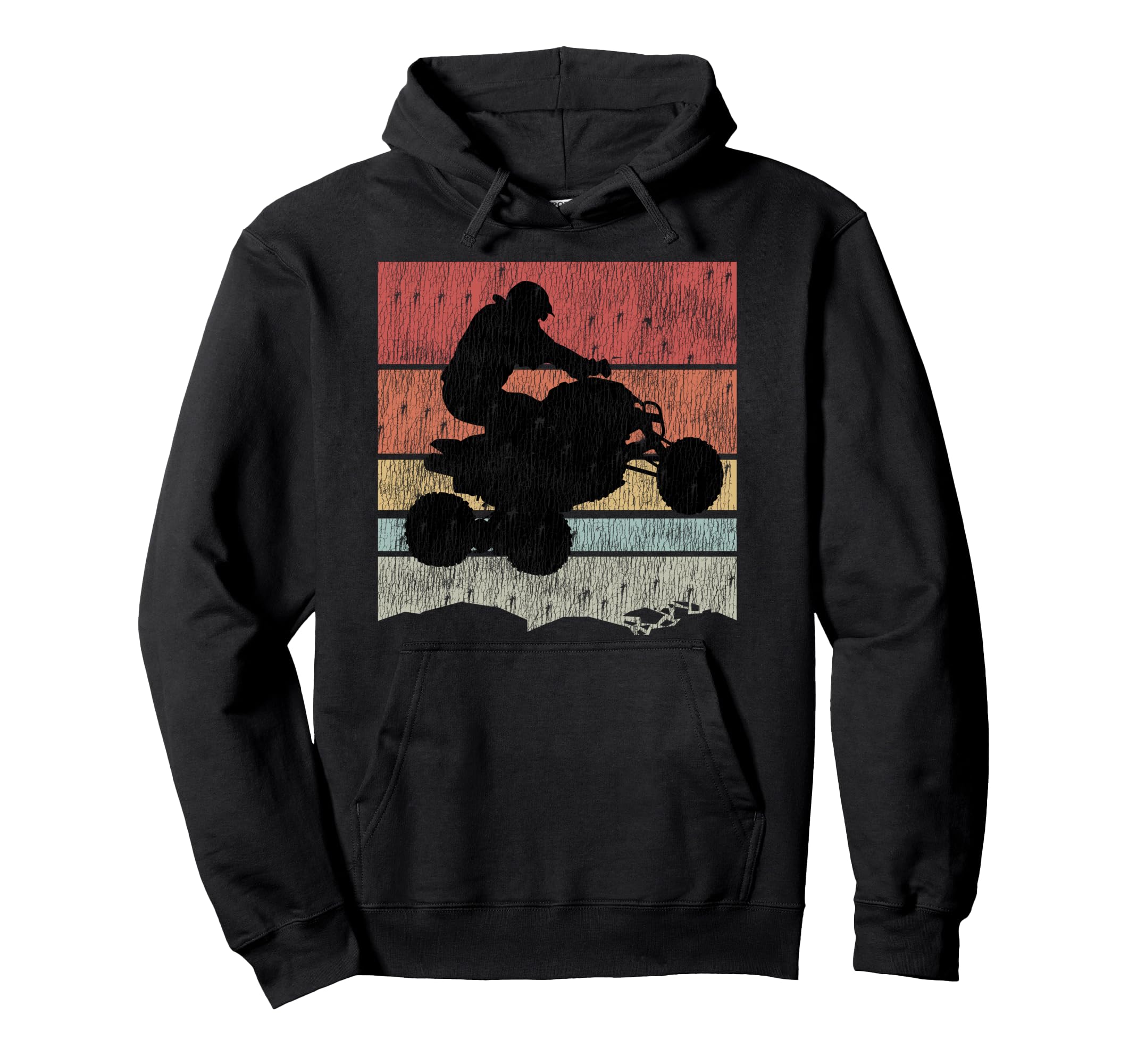 4 Wheeling Flying Atv Quad Rider Hoodie - Minimalist Print for Adults - T-Shirt, Sweatshirt, Hoodie