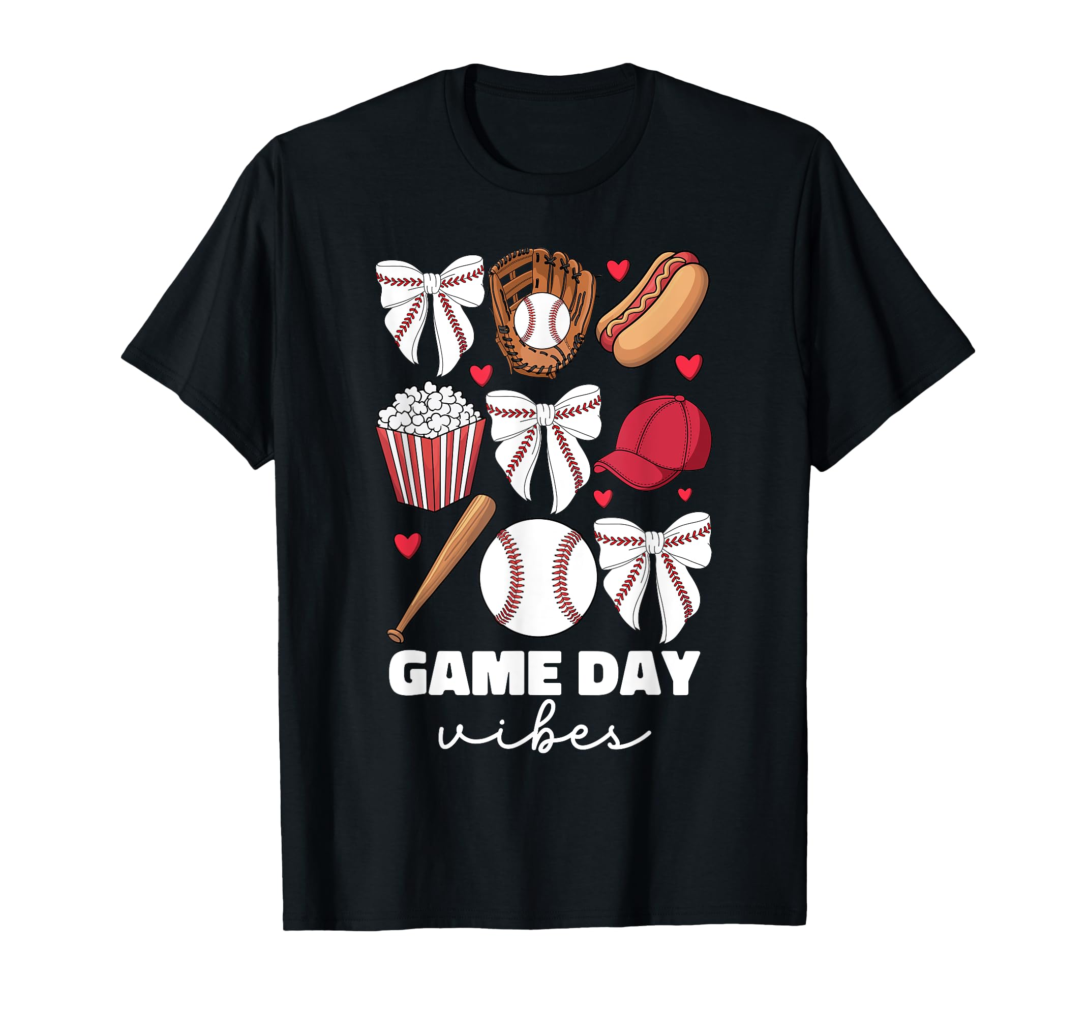 Game Day Vibes Coquette Bow Baseball T-Shirt - Trendy Graphic Men Women - T-Shirt, Sweatshirt, Hoodie
