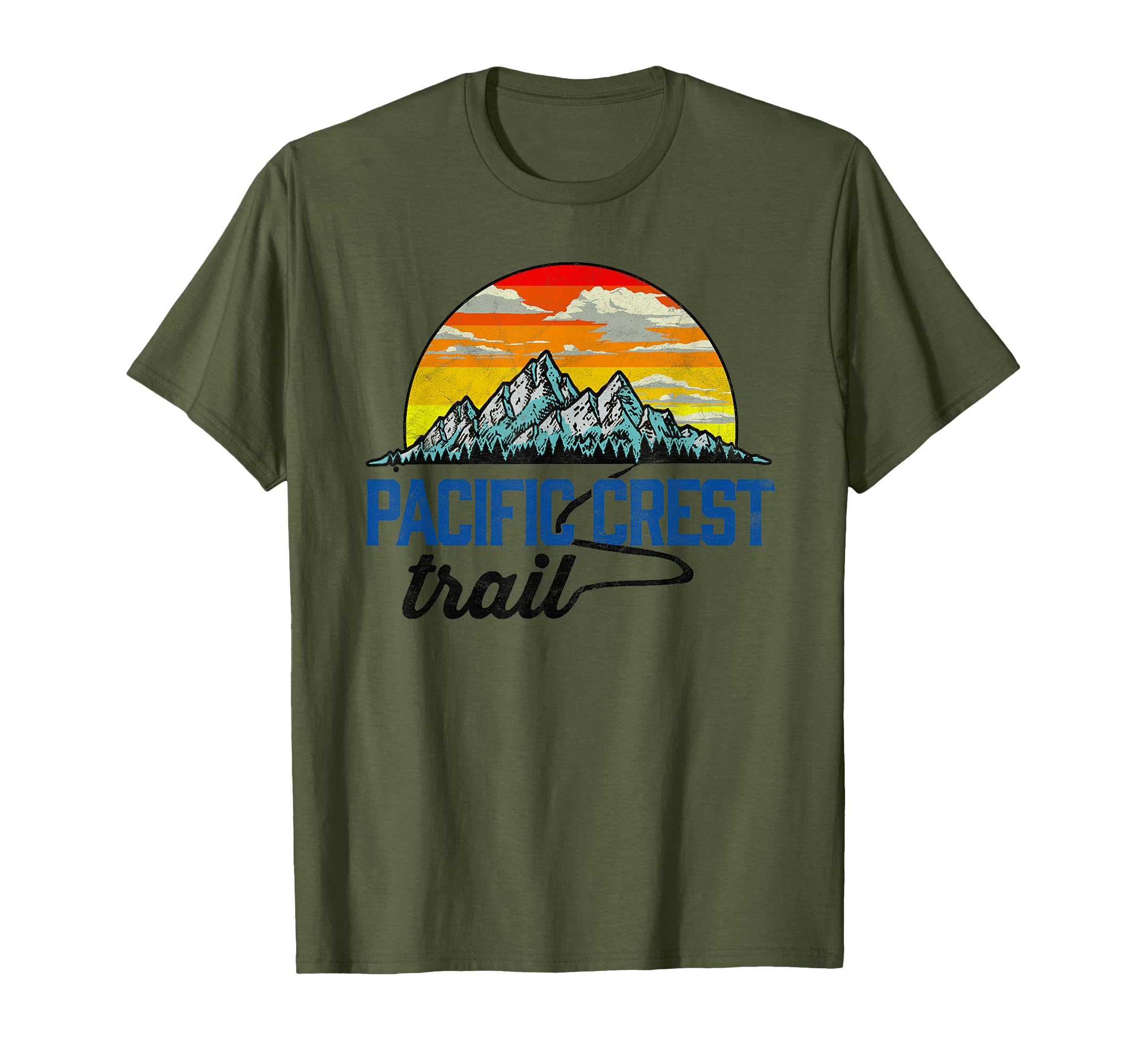 Pacific Crest Trail Distressed T-Shirt - Minimalist Print for Adults - T-Shirt, Sweatshirt, Hoodie