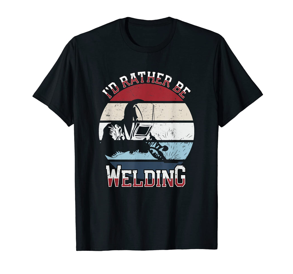 Id Rather Be Welding Mens Sunset T-Shirt - Fun Novelty Design for Adults - T-Shirt, Sweatshirt, Hoodie