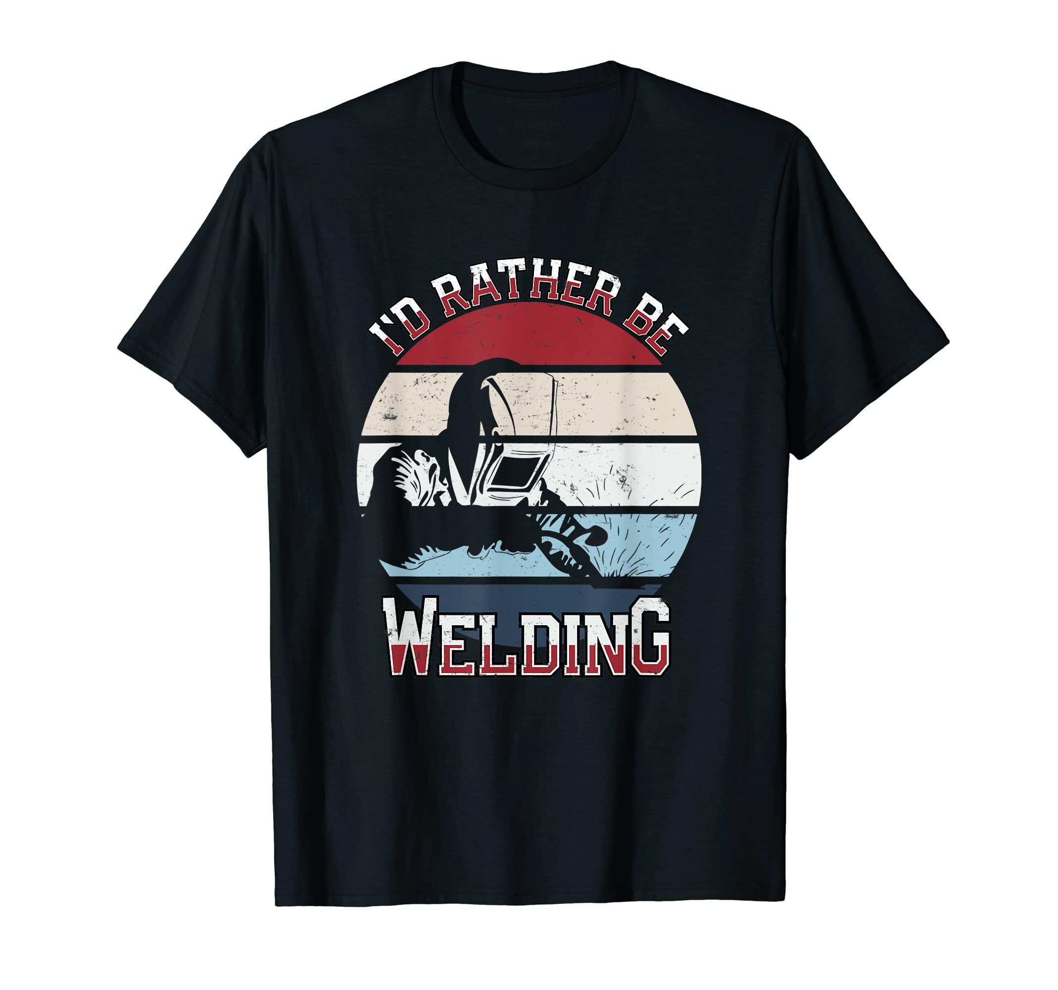Id Rather Be Welding Mens Sunset T-Shirt - Fun Novelty Design for Adults - T-Shirt, Sweatshirt, Hoodie