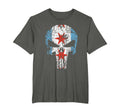 Distressed Chicago Flag Skull City T-Shirt - Novelty Apparel for Adults - T-Shirt, Sweatshirt, Hoodie