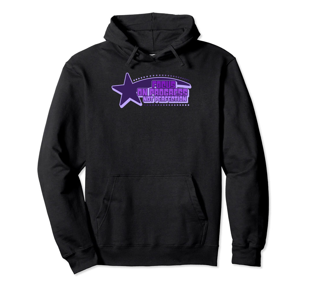 Focus Progress Not Perfection 90S Hoodie - Trendy Graphic for Adults - T-Shirt, Sweatshirt, Hoodie