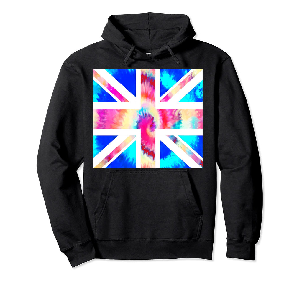British Flag Psychedelic 60S London Hoodie - Streetwear Style Men Women - T-Shirt, Sweatshirt, Hoodie