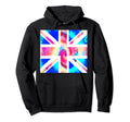British Flag Psychedelic 60S London Hoodie - Streetwear Style Men Women - T-Shirt, Sweatshirt, Hoodie