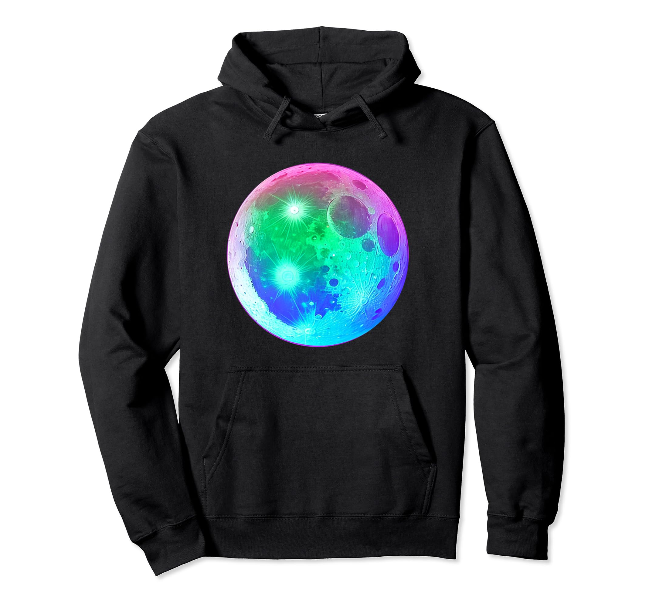Vaporwave Aesthetic Moon Art Hoodie - Fun Novelty Design for Adults - T-Shirt, Sweatshirt, Hoodie