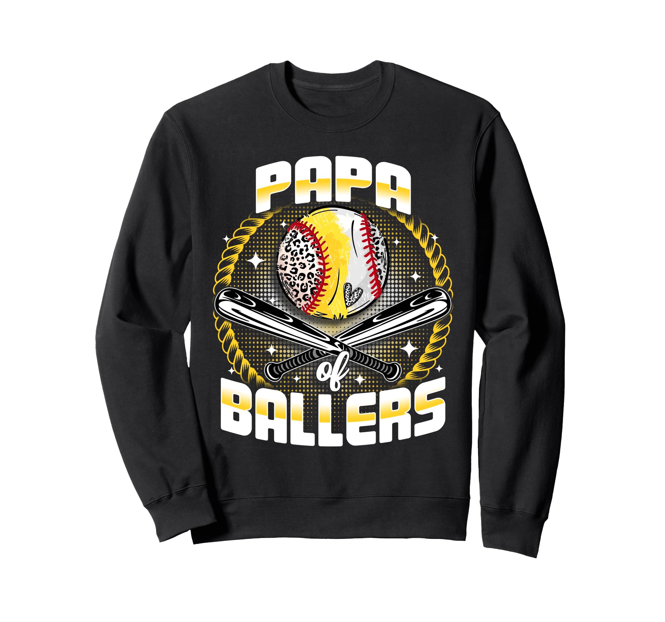 Baseball Softball Papa Ballers Sweatshirt - Streetwear Style Unisex - T-Shirt, Sweatshirt, Hoodie