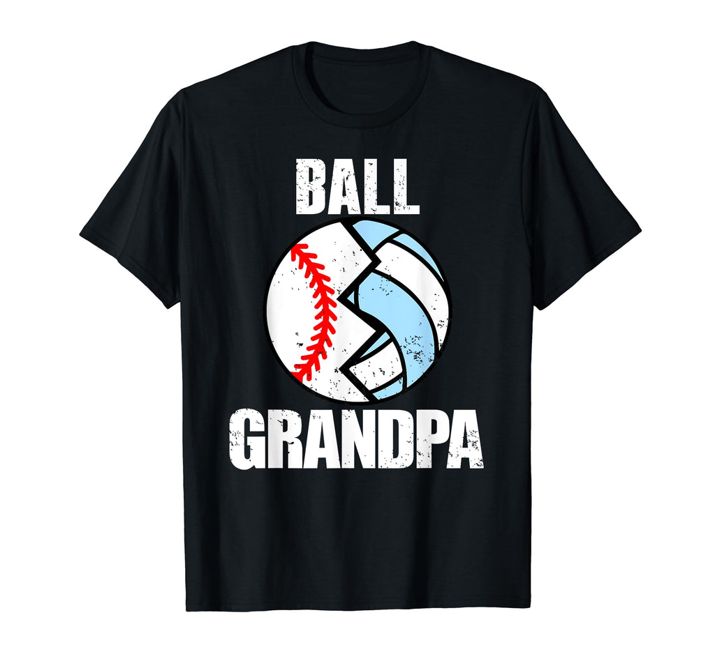 Ball Grandpa Funny Baseball Volleyball T-Shirt - Minimalist Print Unisex - T-Shirt, Sweatshirt, Hoodie