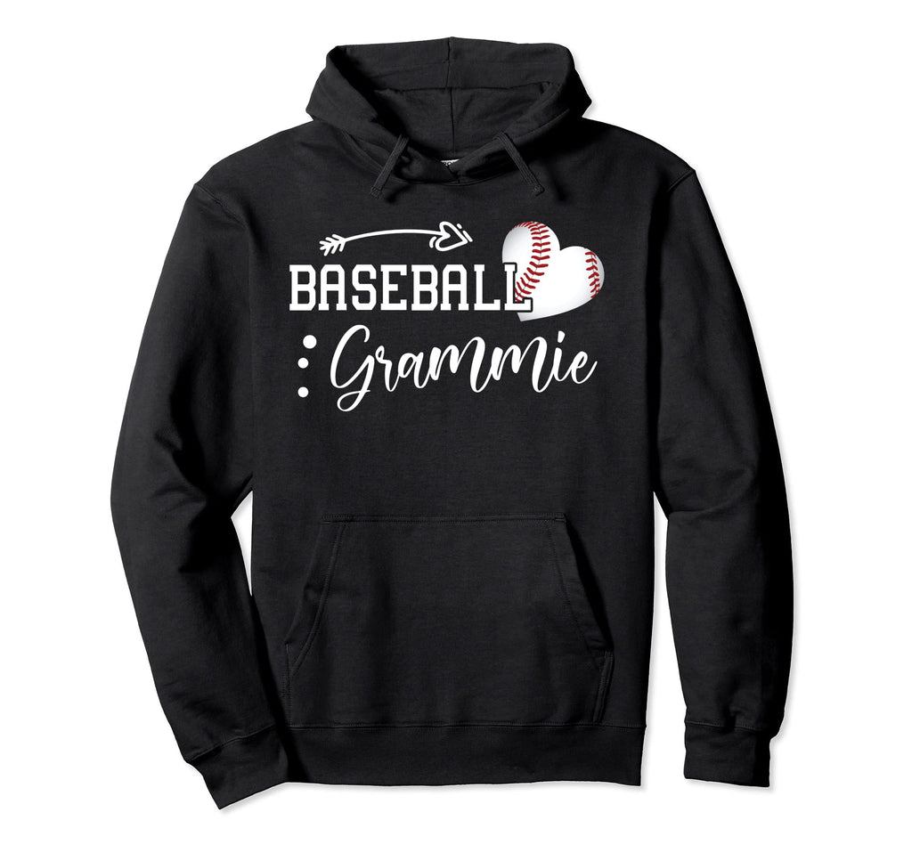 Baseball Grammie Love Heart Baseball Hoodie - Casual Everyday Wear Unisex - T-Shirt, Sweatshirt, Hoodie