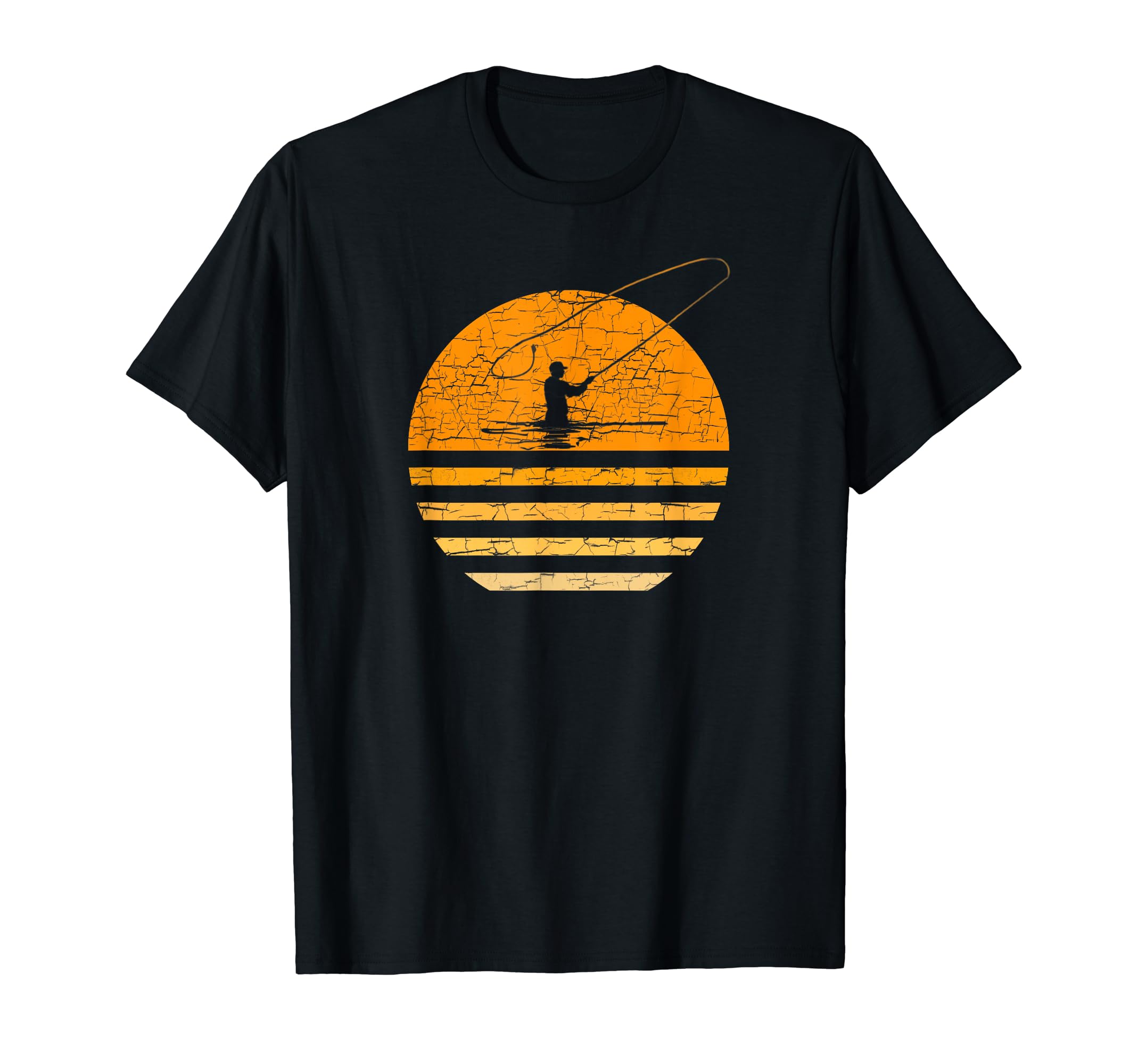 Fly Fishing Distressed T-Shirt - Aesthetic Graphic Men Women - T-Shirt, Sweatshirt, Hoodie