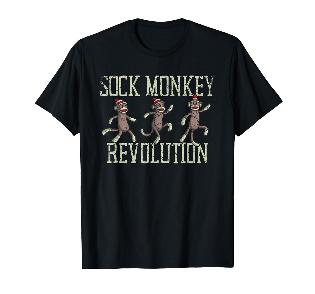 Sock Monkey Revolution Distressed T-Shirt - Casual Everyday Wear for Adults - T-Shirt, Sweatshirt, Hoodie