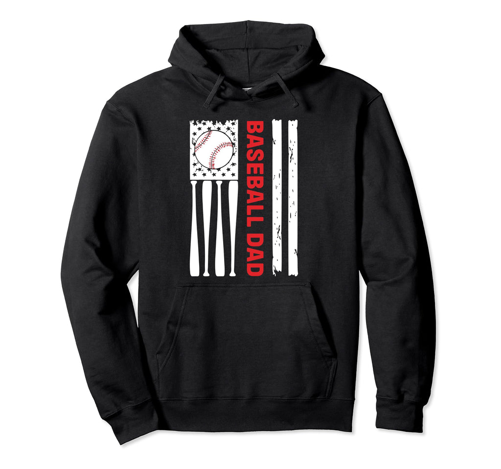 Funny Fathers Day 4Th July Baseball Dad Hoodie - Graphic Print Men Women - T-Shirt, Sweatshirt, Hoodie