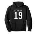 Number 19 Little Sis Biggest Fan Football Hoodie - Unique Graphic Unisex - T-Shirt, Sweatshirt, Hoodie