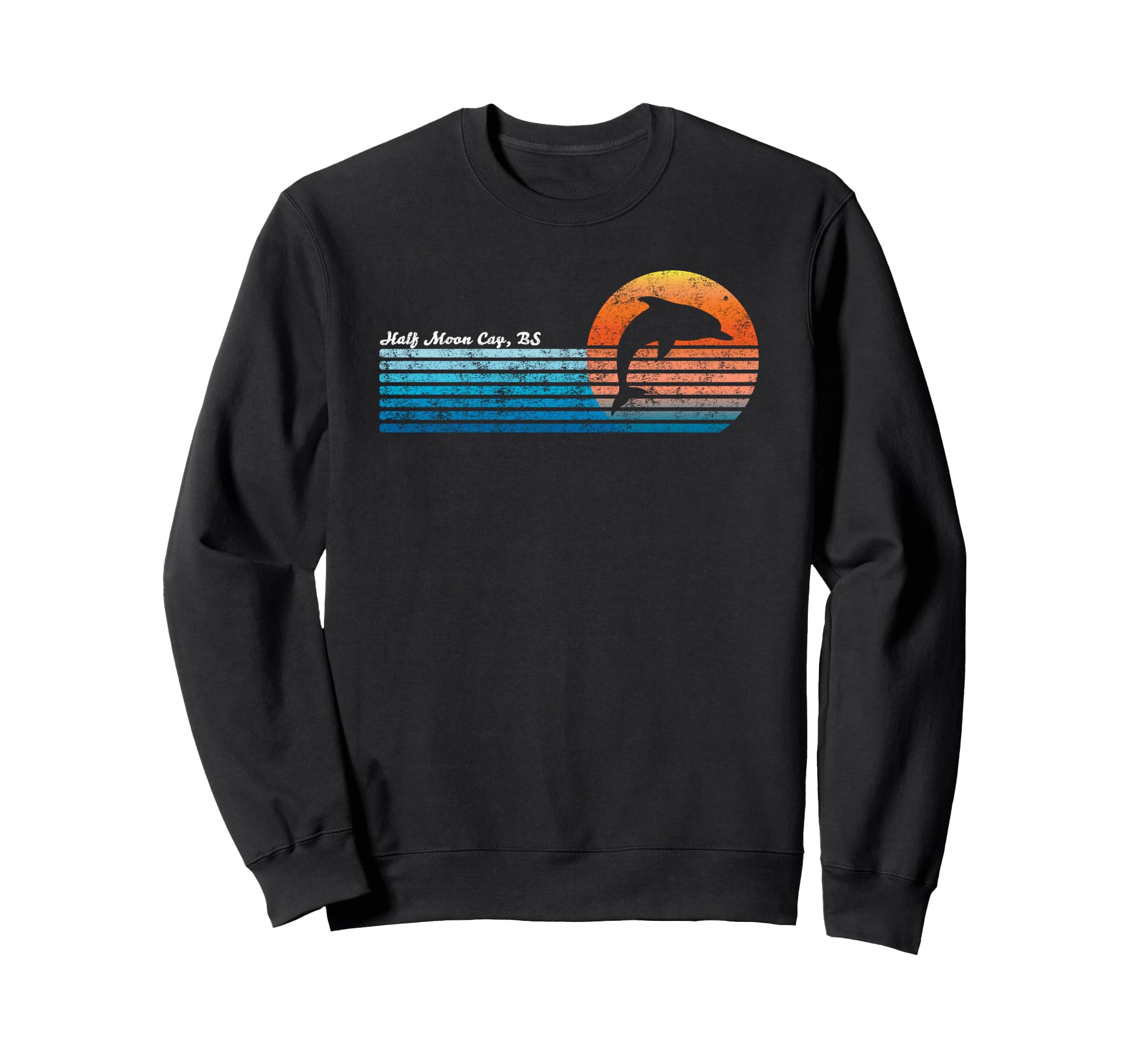 Half Moon Cay Bahamas 80S Sweatshirt - Fun Novelty Design for Adults - T-Shirt, Sweatshirt, Hoodie