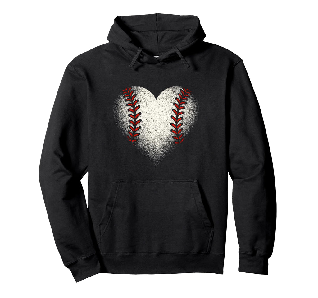 Baseball Heart Game Day Cheer Mama Hoodie - Graphic Print for Adults - T-Shirt, Sweatshirt, Hoodie