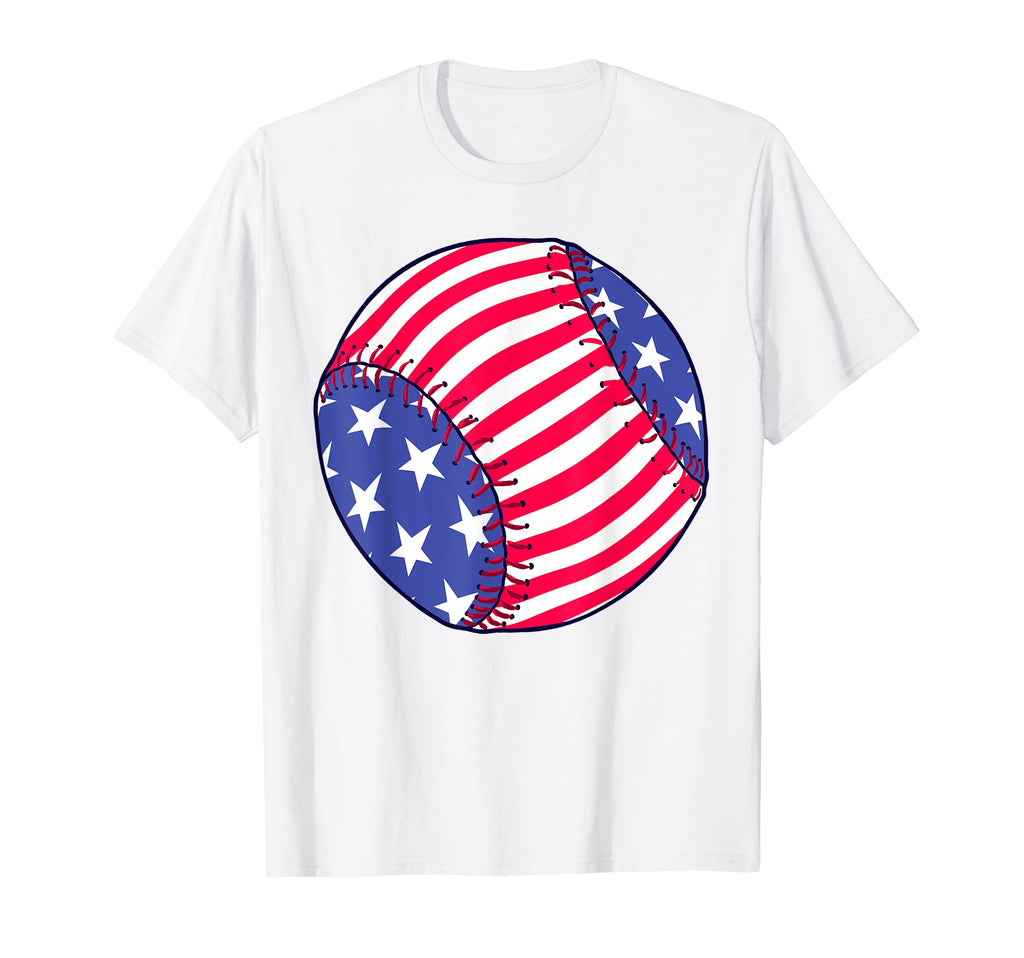American Baseball Usa Flag T-Shirt - Casual Everyday Wear for Adults - T-Shirt, Sweatshirt, Hoodie