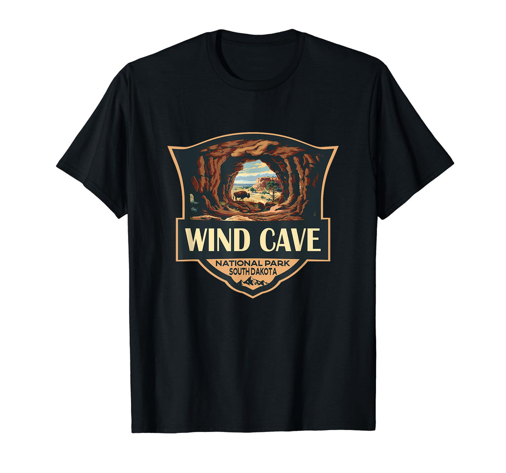 Wind Cave National Park Illustration T-Shirt - Minimalist Print Unisex - T-Shirt, Sweatshirt, Hoodie