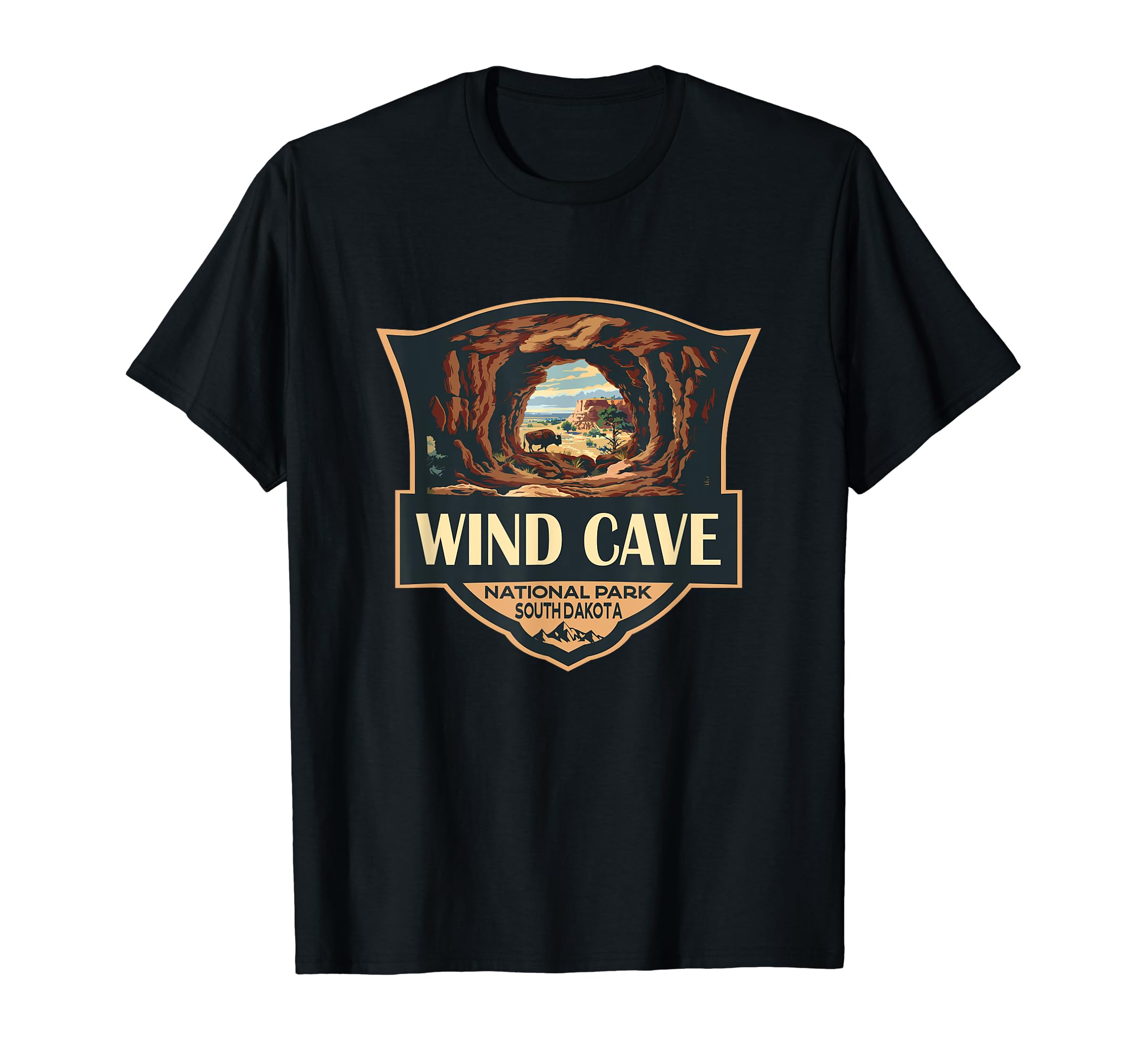 Wind Cave National Park Illustration T-Shirt - Minimalist Print Unisex - T-Shirt, Sweatshirt, Hoodie