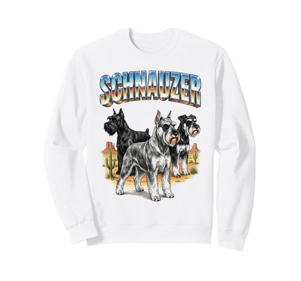 Schnauzer Dog Lover 80S Schnauzer Sweatshirt - Trendy Graphic for Adults - T-Shirt, Sweatshirt, Hoodie