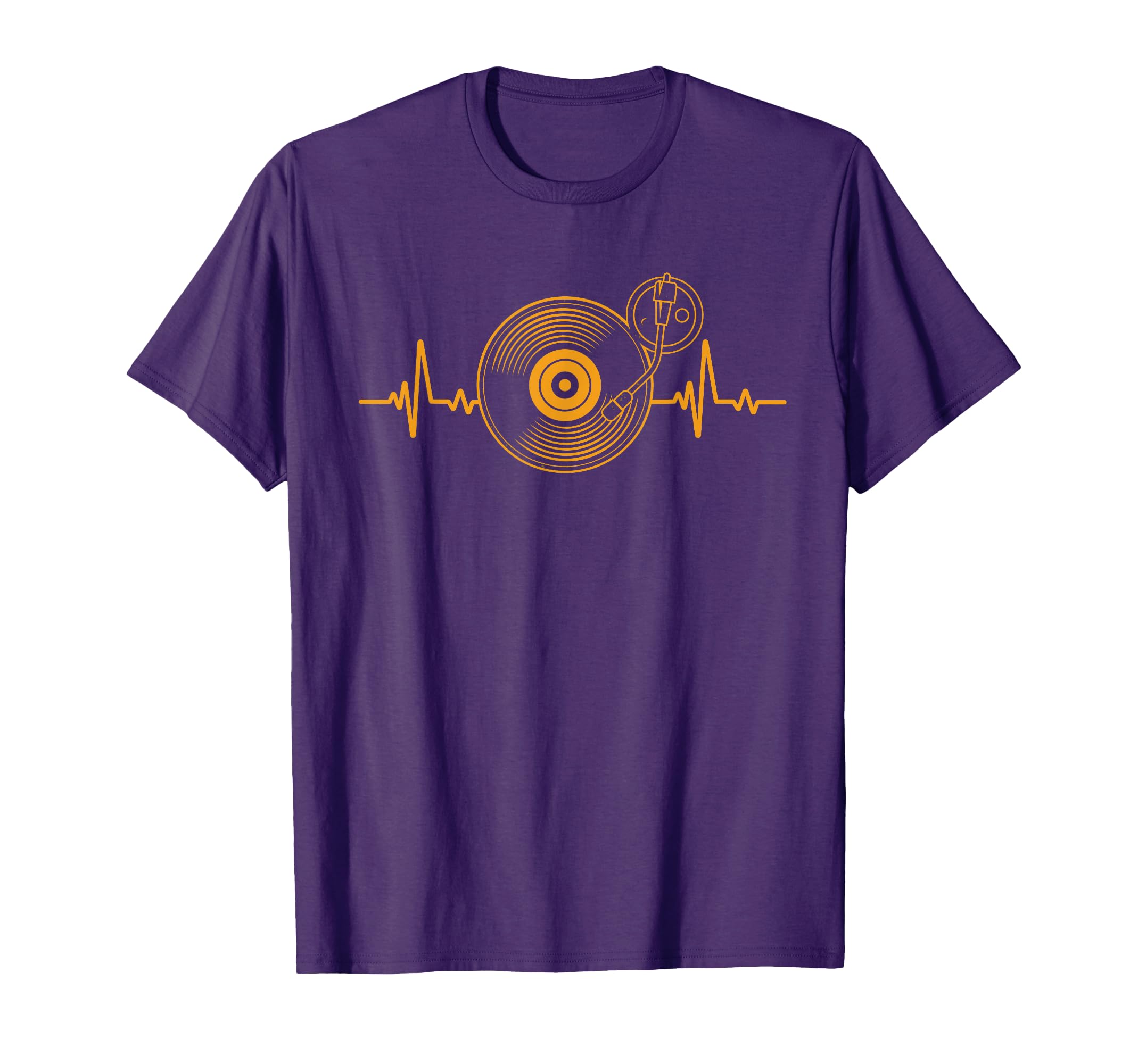 Great Vinyl Record Heartbeat Turntable Dj T-Shirt - Graphic Print Men Women - T-Shirt, Sweatshirt, Hoodie