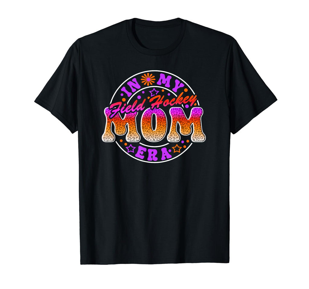 Field Hockey Mom Era Cheetah Pattern Game T-Shirt - Graphic Print Unisex - T-Shirt, Sweatshirt, Hoodie