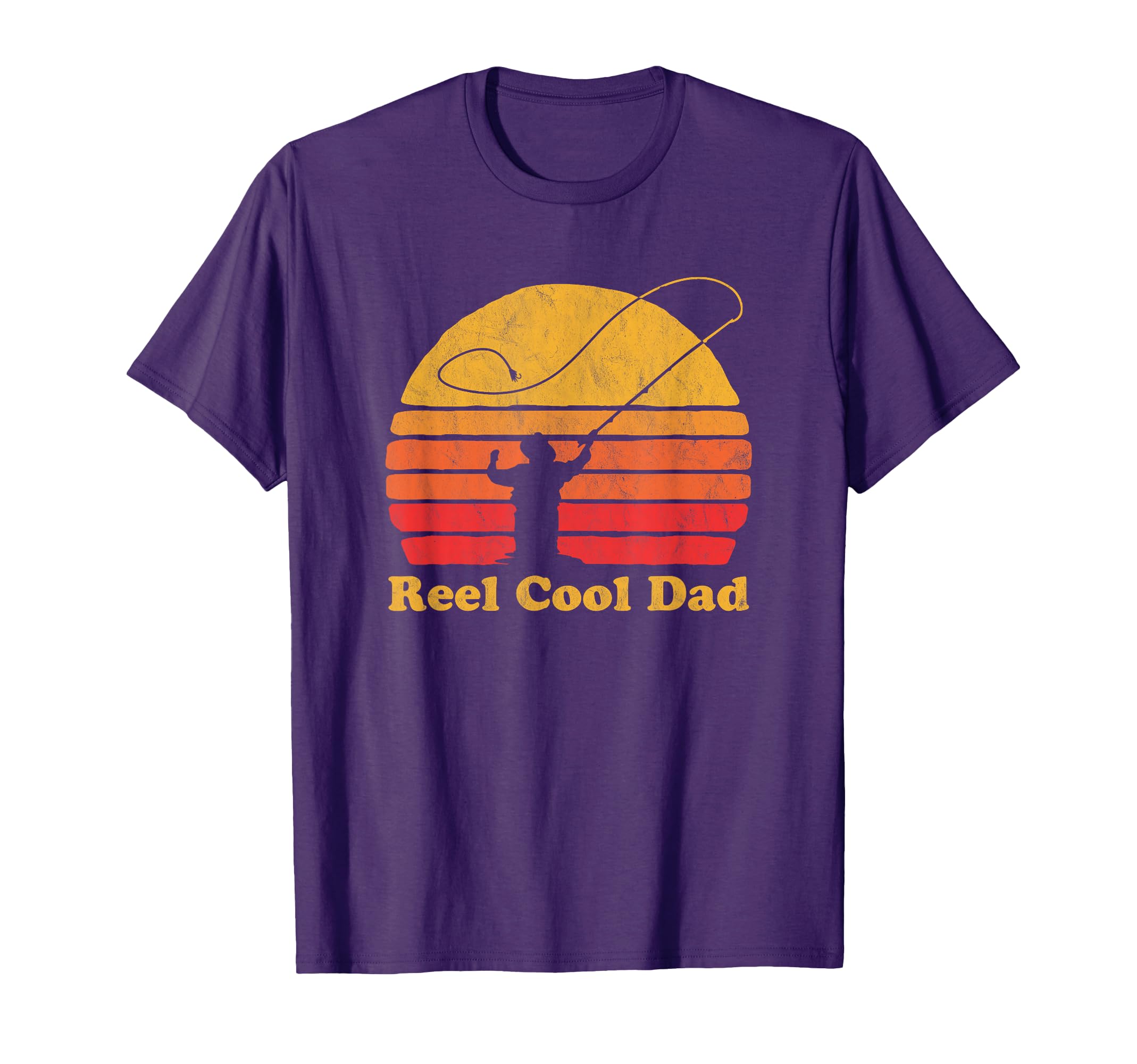 Reel Dad Fly Fishing Distressed T-Shirt - Casual Everyday Wear Unisex - T-Shirt, Sweatshirt, Hoodie