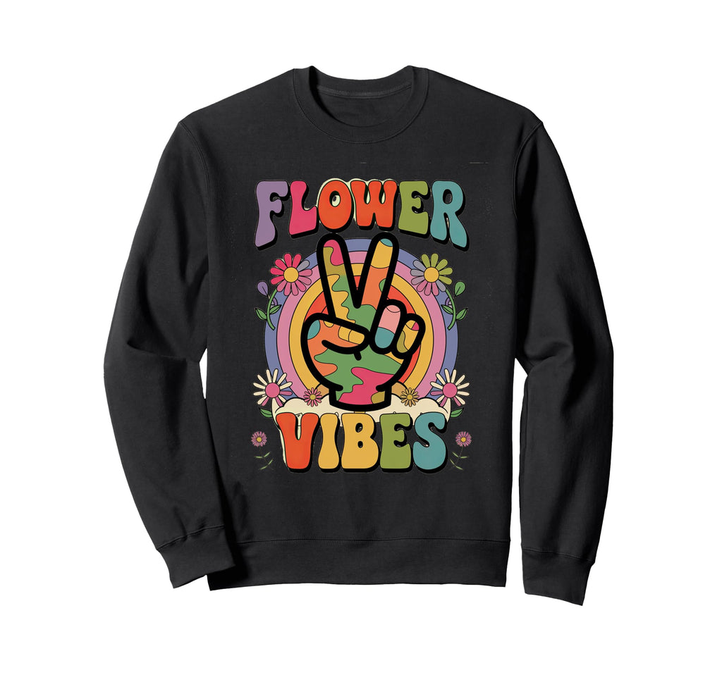 Groovy Flower Vibes Grooooovy Sweatshirt - Casual Everyday Wear for Adults - T-Shirt, Sweatshirt, Hoodie
