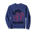 Raising Ballers Baseball Heart Sweatshirt - Fun Novelty Design for Adults - T-Shirt, Sweatshirt, Hoodie