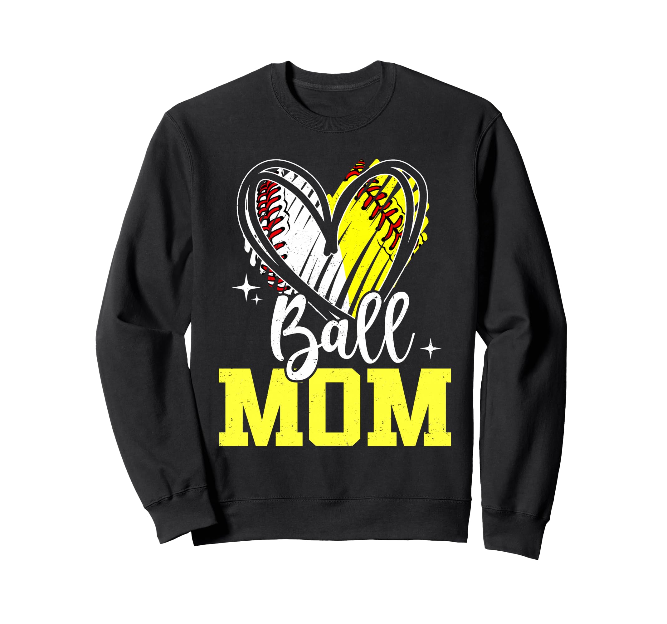 Ball Mom Softball Baseball Mom Both Sweatshirt - Streetwear Style Unisex - T-Shirt, Sweatshirt, Hoodie